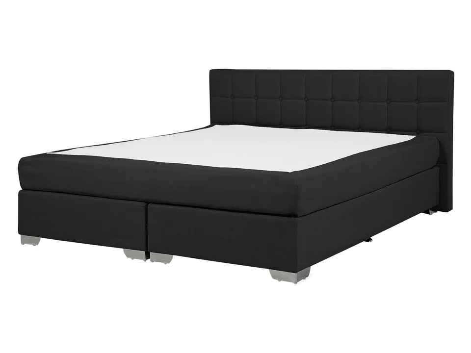 beliani-boxspringbett-140x200-schwarz-stoff-mit-matratze-h2 image 1