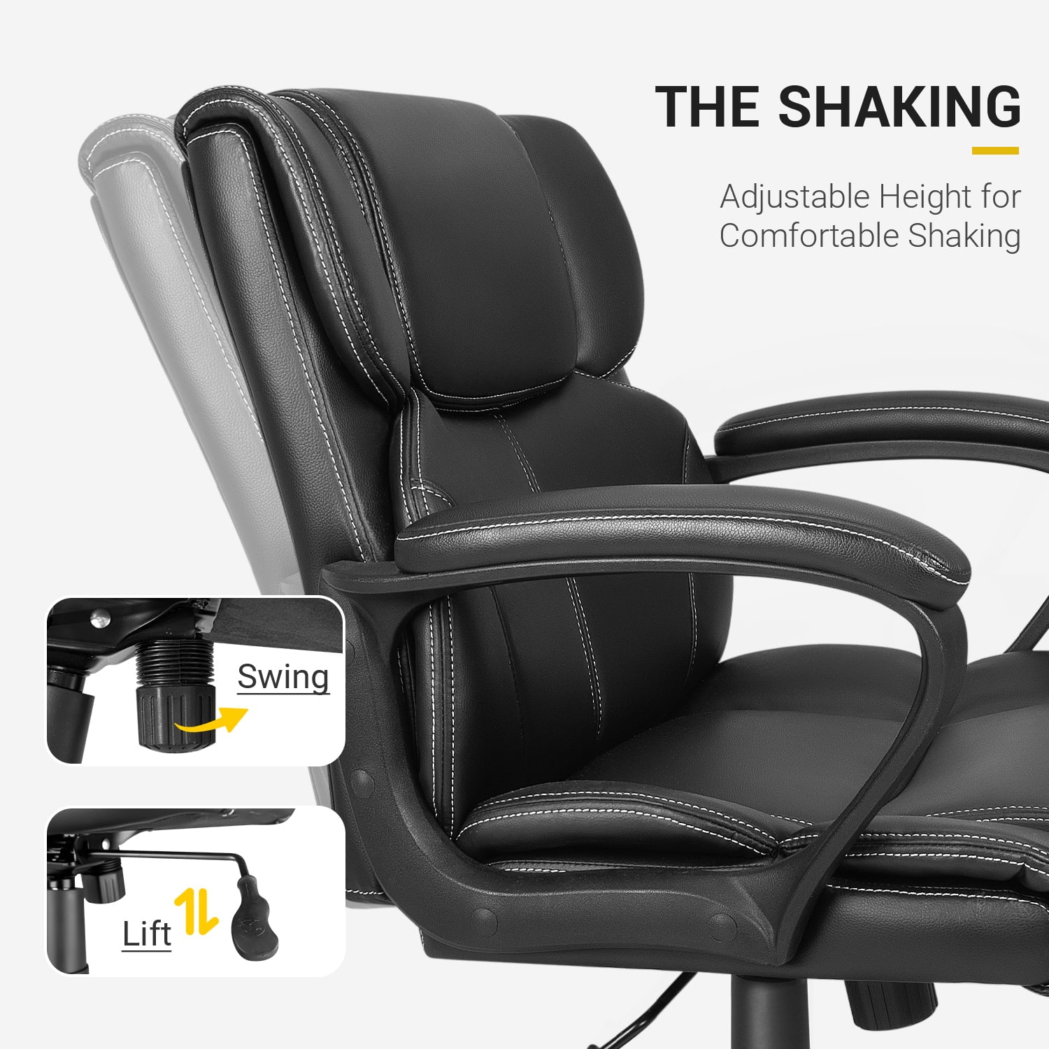 homall-office-leather-chair-b-rostuhl-schwarz-mit-armlehnen image 5