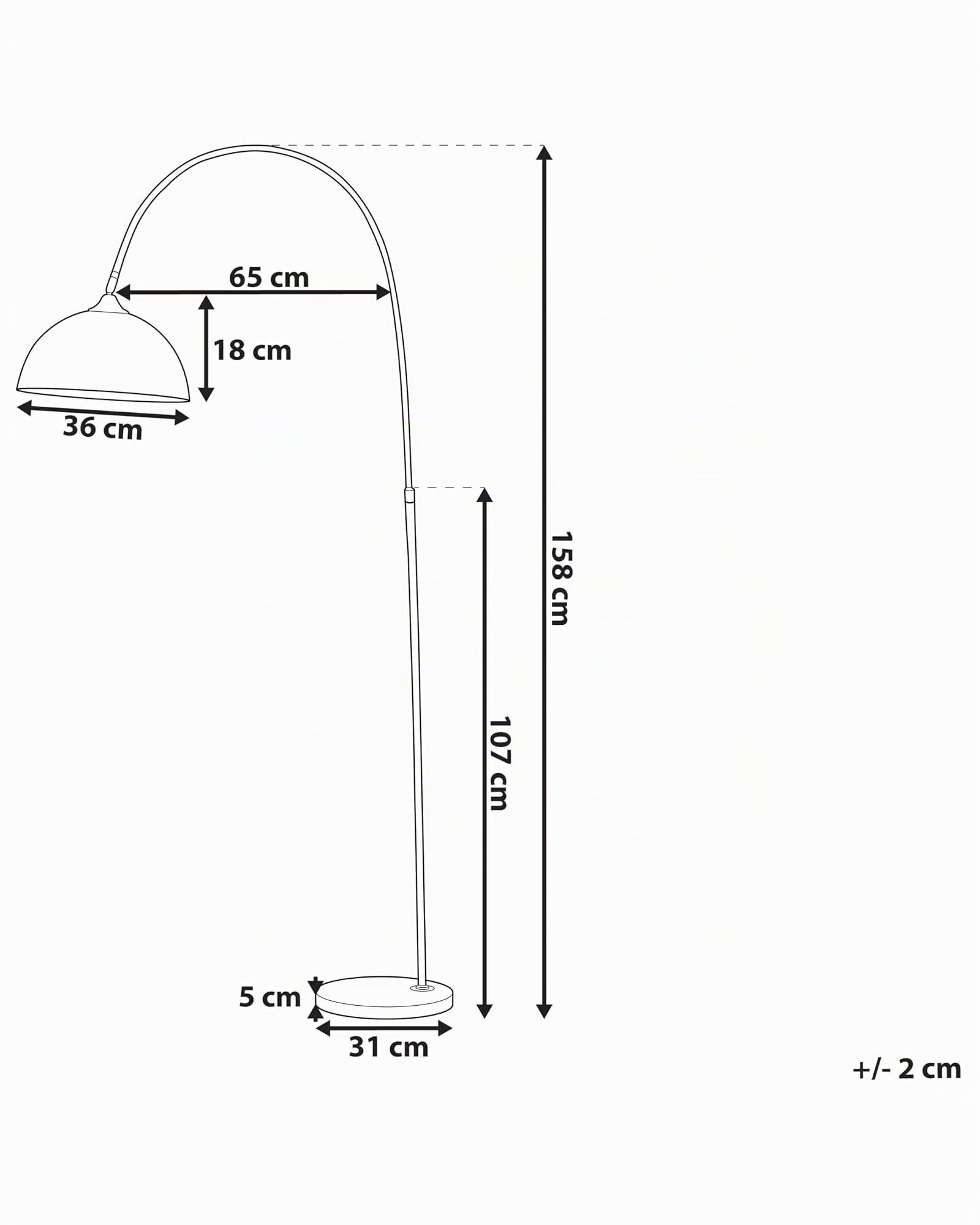 beliani-candella-stehlampe-kupfer-metall-geschwungen-158-cm image 3