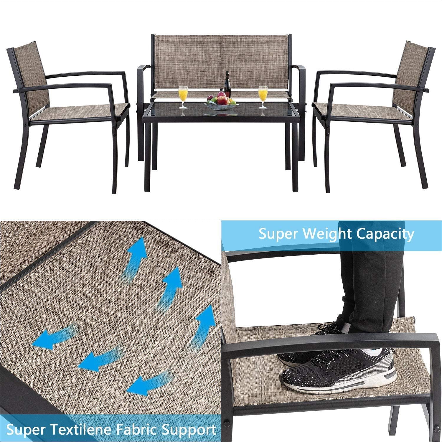 homall-patio-furniture-gartenm-bel-set-schwarz-4-teilig-glas image 4