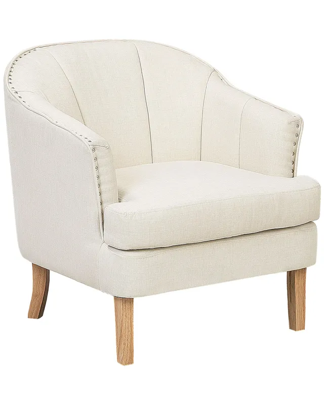 beliani-elverum-retro-sessel-beige-holzbeine-stoff image 1