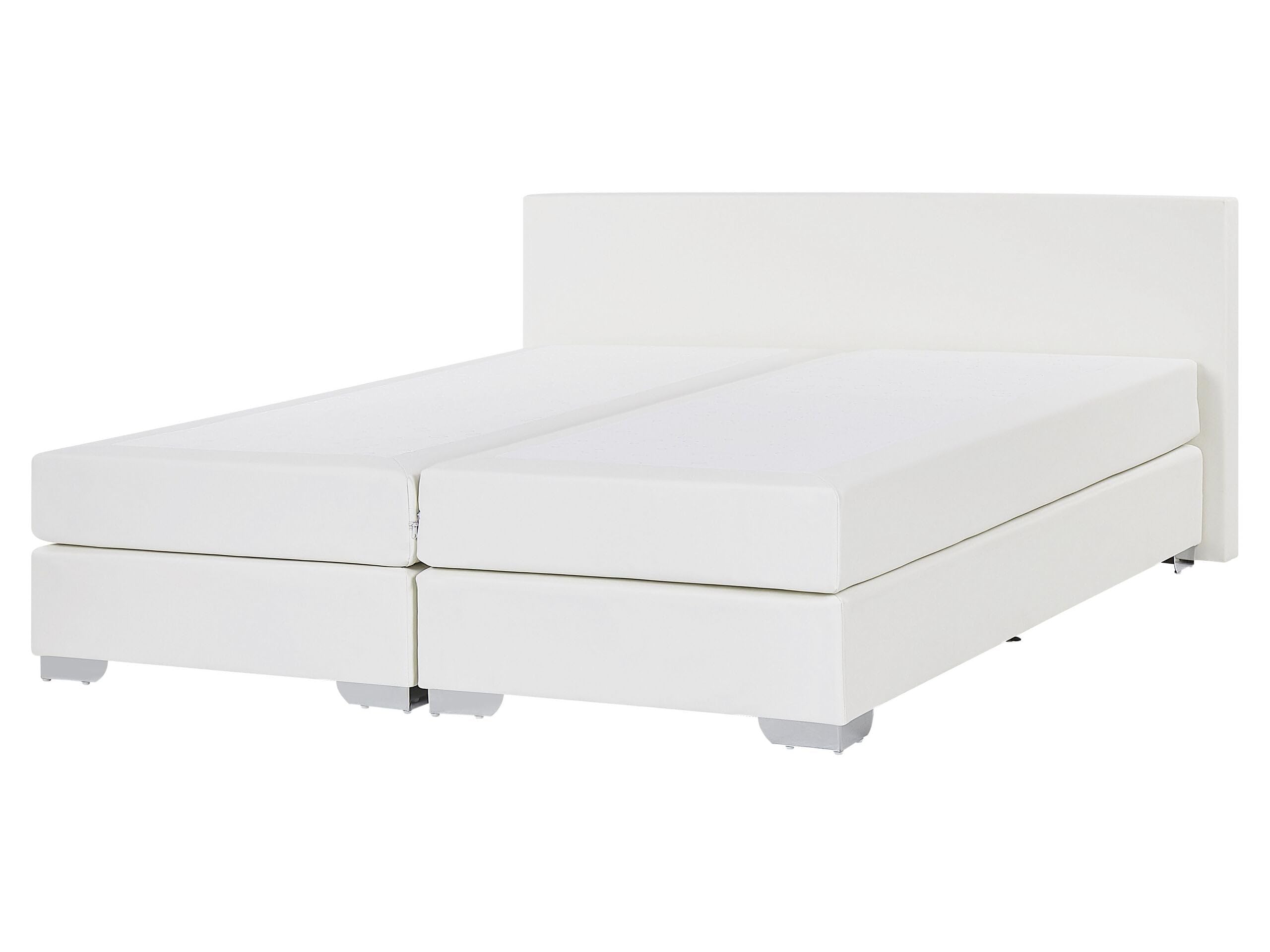 beliani-boxspringbett-wei-160x200-kunstleder-h2 image 1
