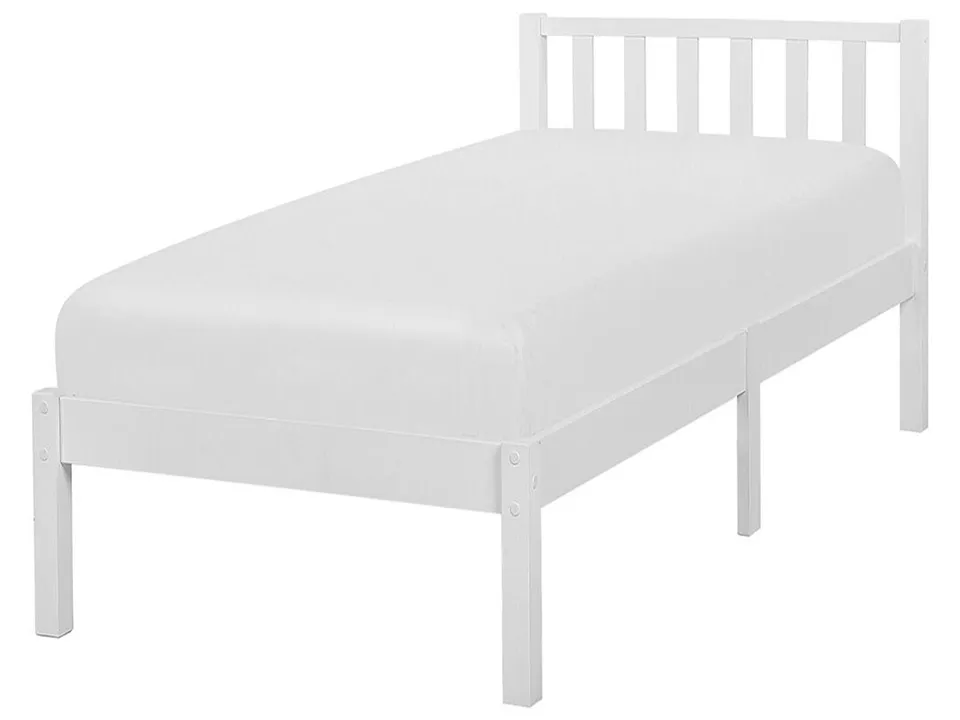 beliani-florac-holzbett-90x200-wei-kiefer-hohes-kopfteil image 1
