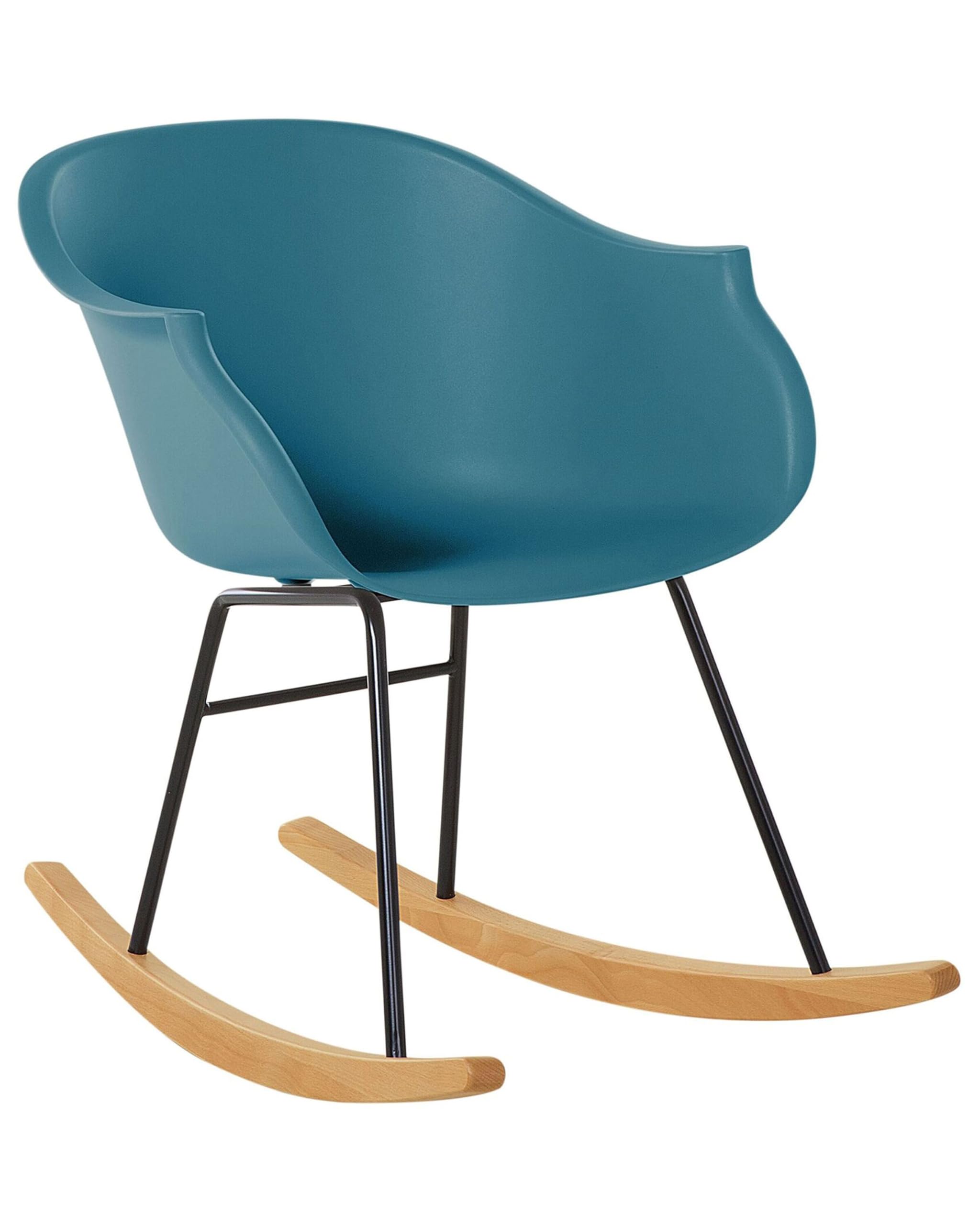 beliani-schaukelstuhl-kunststoff-dunkelgr-n-retro image 1
