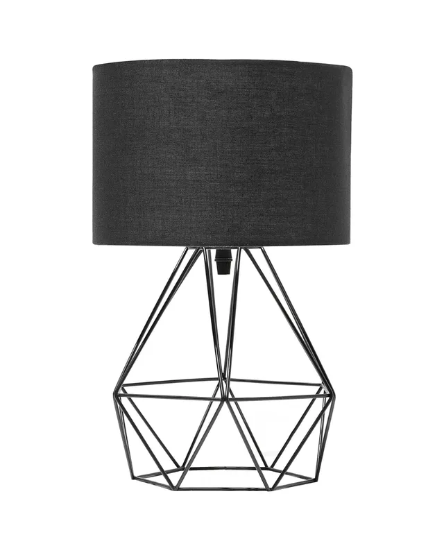 beliani-maroni-tischleuchte-netz-schwarz-rund-35-cm image 1