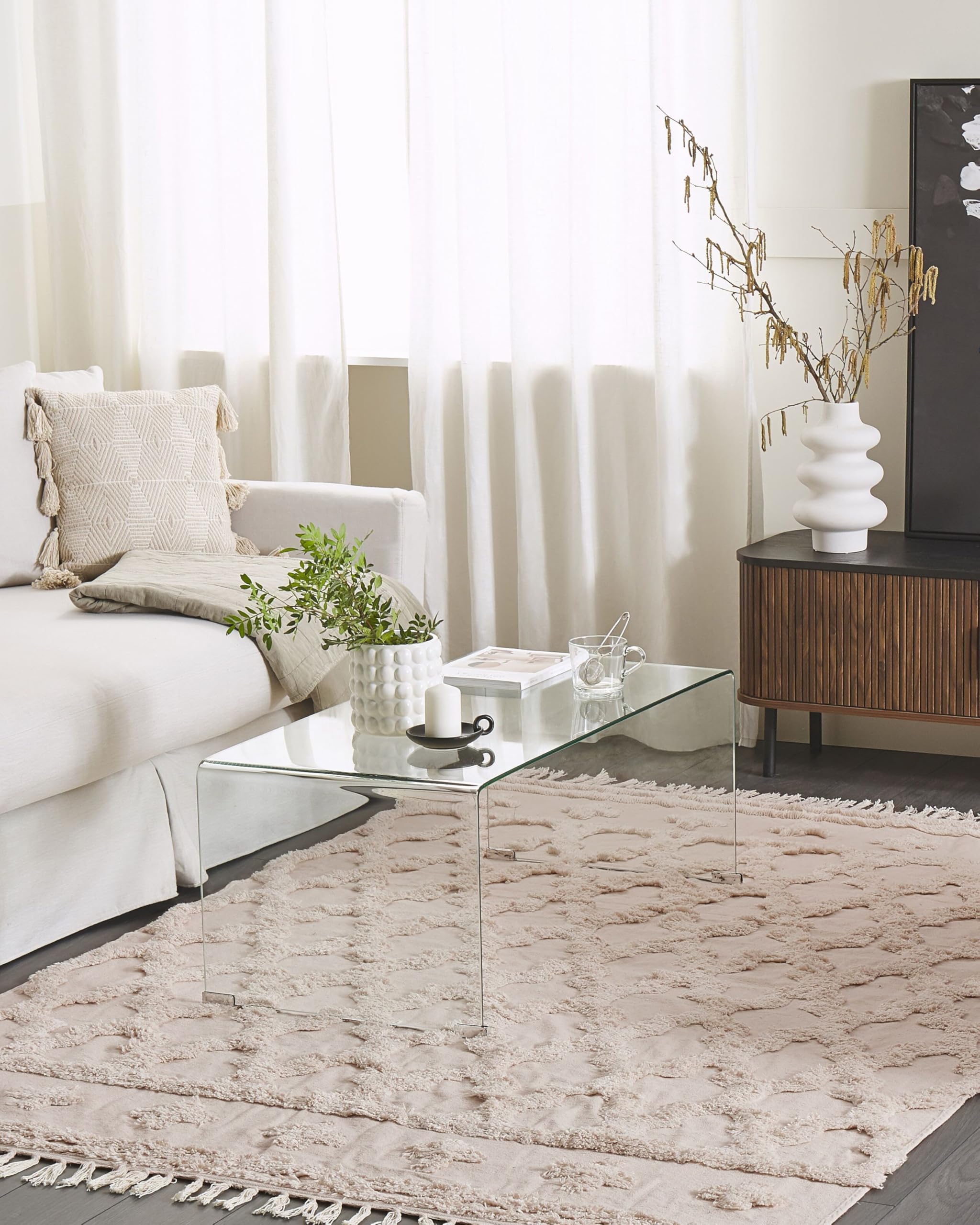 beliani-suluova-baumwoll-teppich-beige-160x230-cm image 2