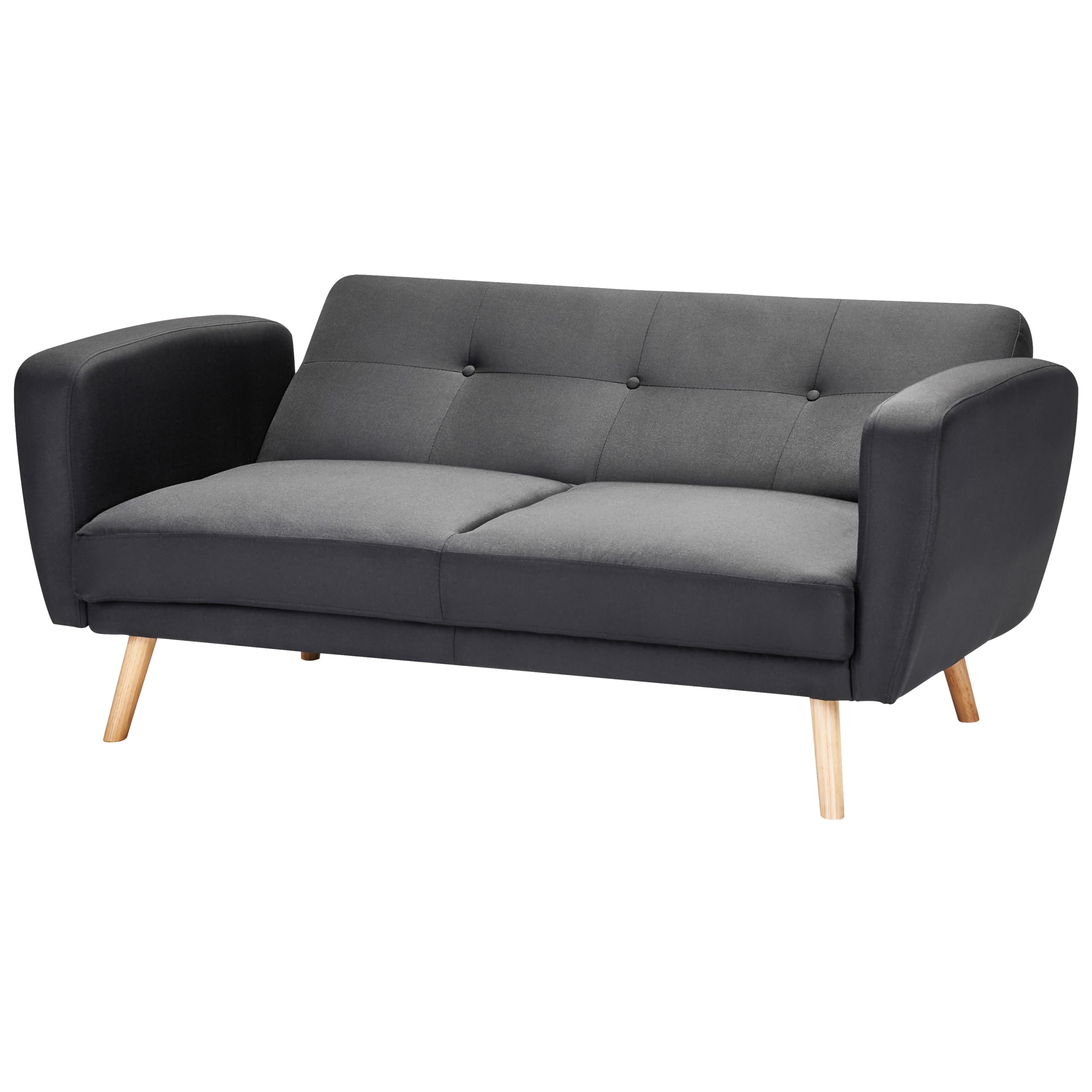 beliani-florli-2-sitzer-schlafsofa-schwarz-155-cm-stoff image 5