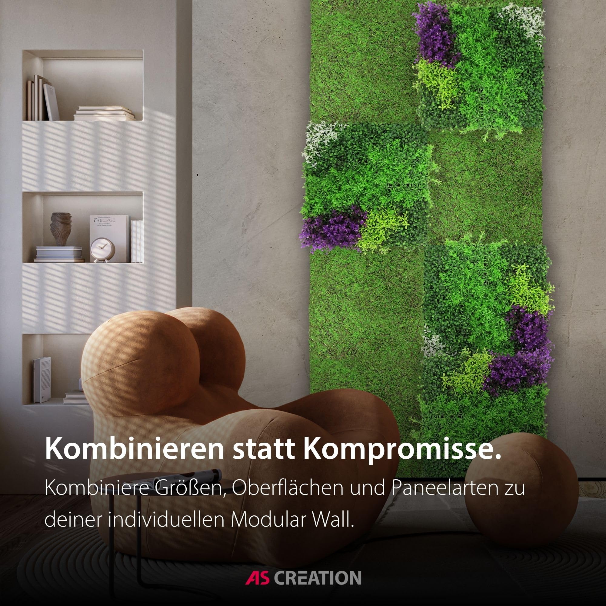 a-s-cr-ation-modular-wall-wandpaneel-forest-green-52x52-cm image 5