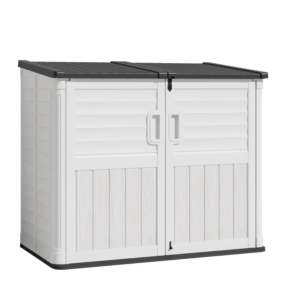 homall-metal-shed-ger-tehaus-beige-1000-liter-wetterfest image 1
