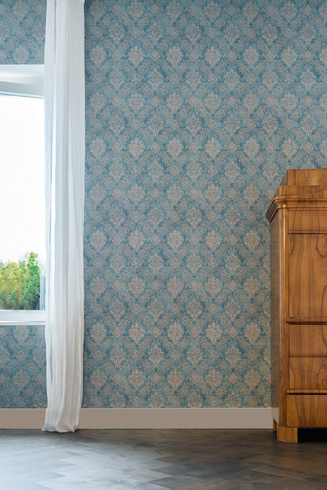 a-s-cr-ation-secret-garden-vliestapete-floral-blau-braun image 6