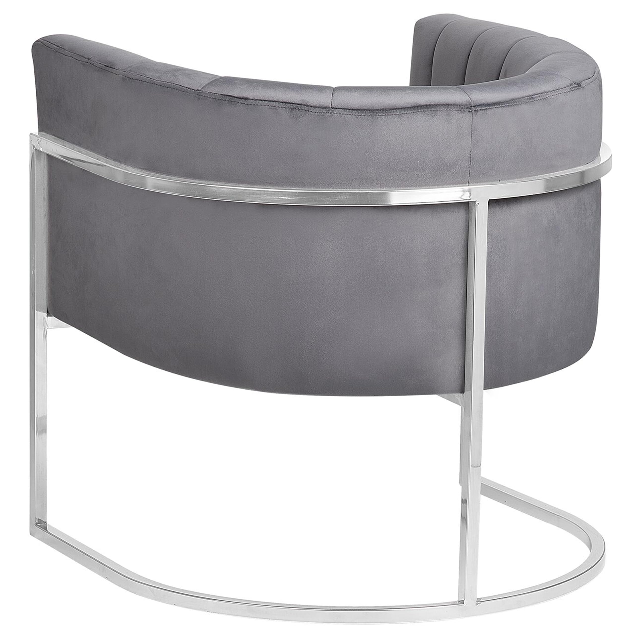 beliani-larvik-sessel-grau-cocktailsessel-samt-halbrund image 5