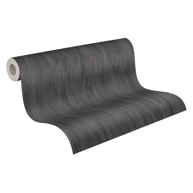 a-s-cr-ation-tapeten-ikat-streifen-vliestapete-grau-schwarz-10m image 1