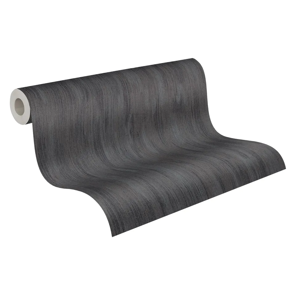a-s-cr-ation-tapeten-ikat-streifen-vliestapete-grau-schwarz-10m image 1