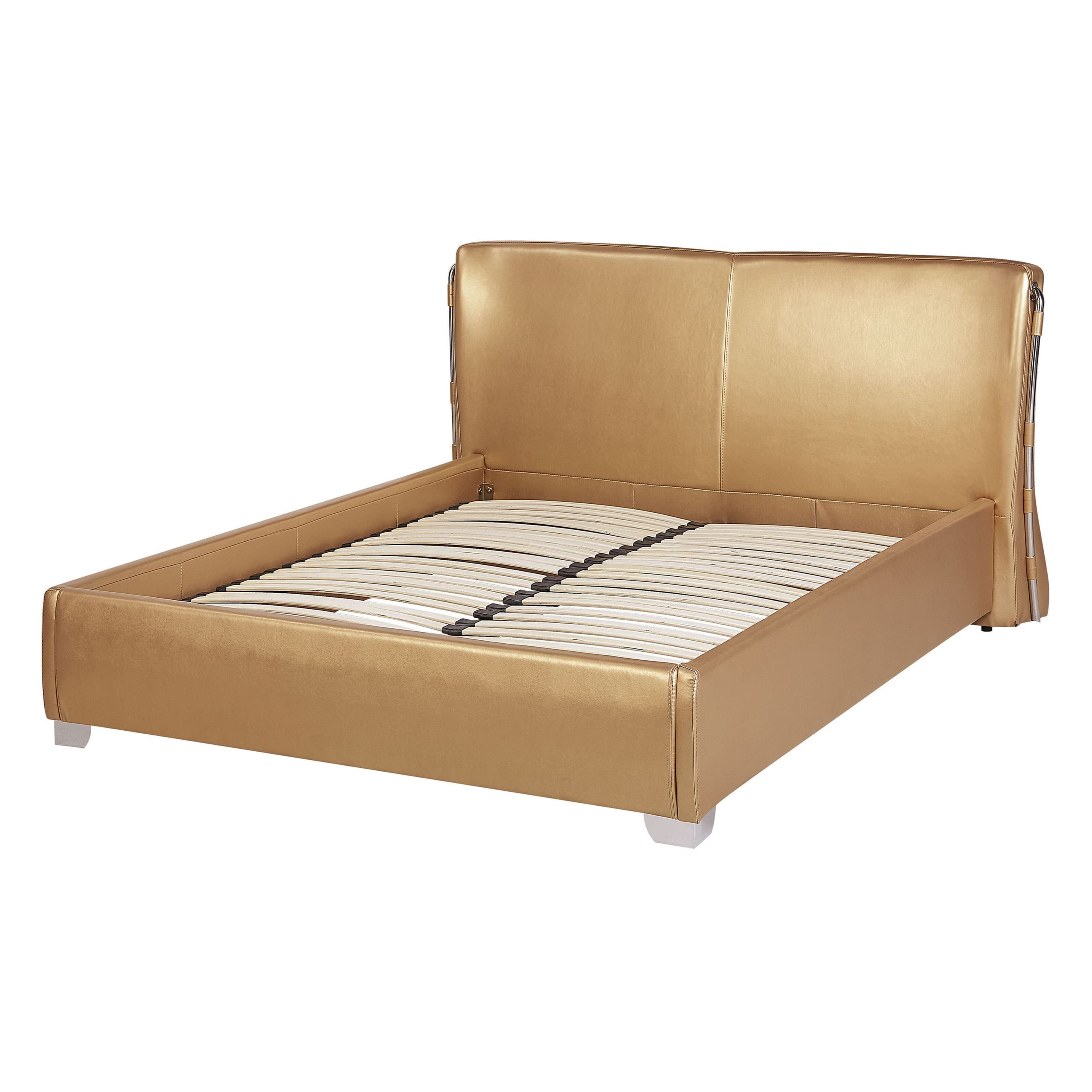 beliani-paris-lederbett-gold-140x200-chromf-e image 4