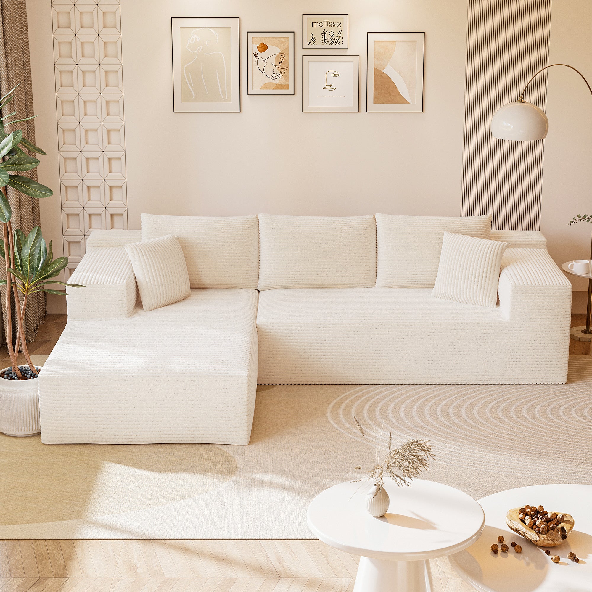 homall-sofa-ecksofa-108-grau-modular-chenille image 2