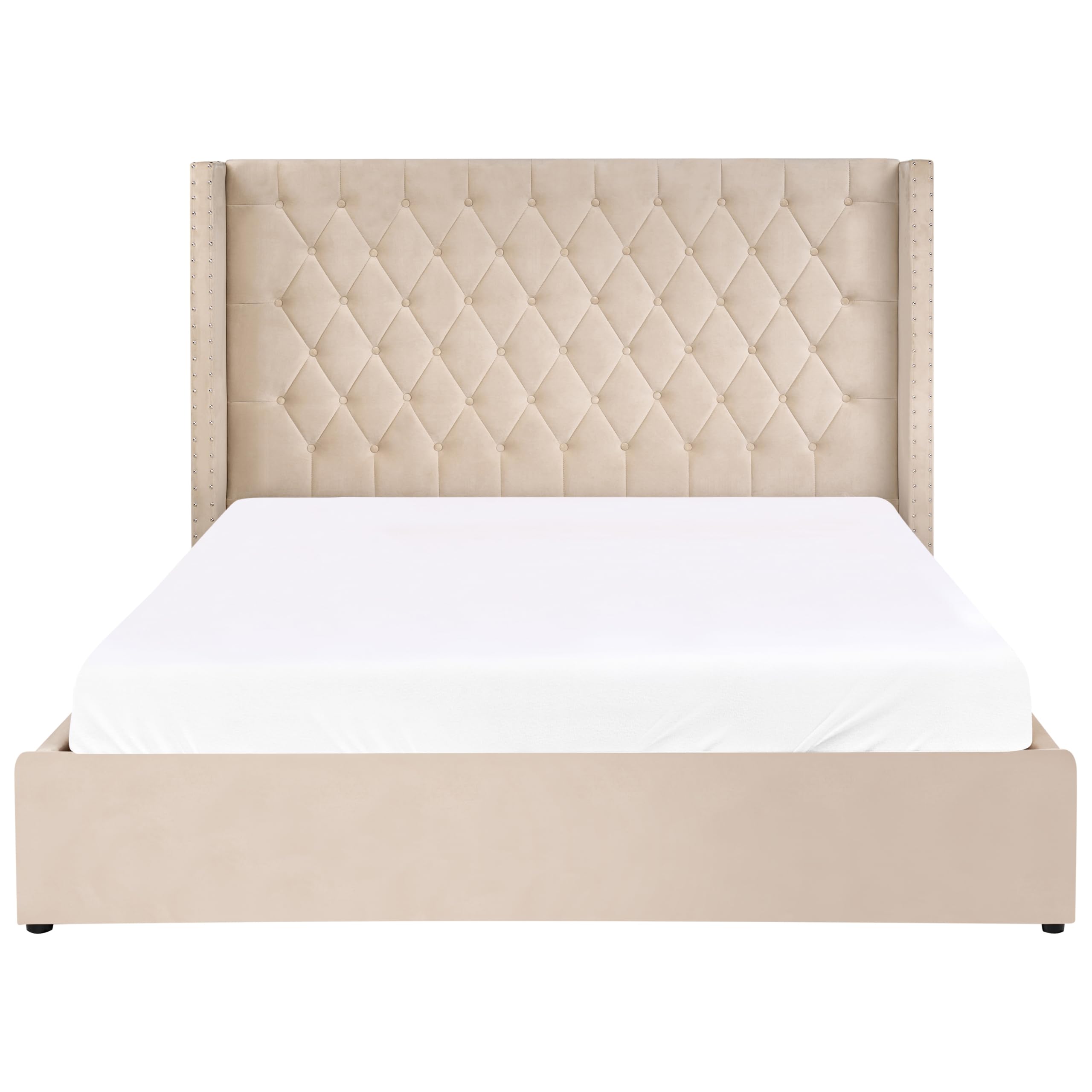 beliani-lubbon-bett-samt-beige-180x200-bettkasten-retro image 6