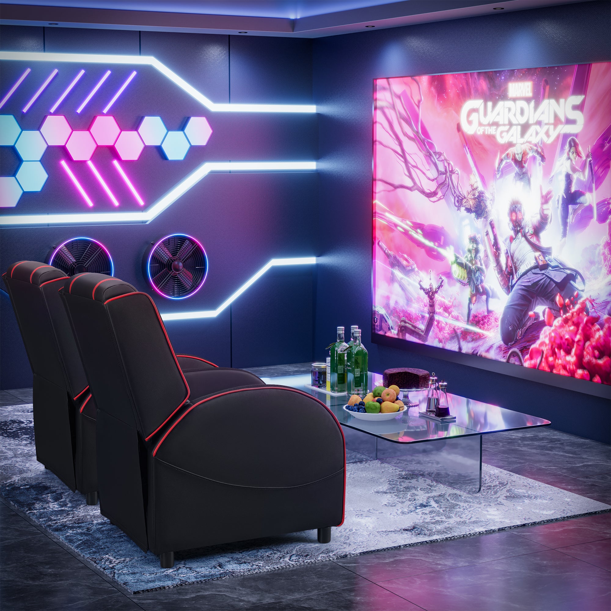 homall-gaming-recliner-gaming-sessel-grau-mit-led-massage image 7