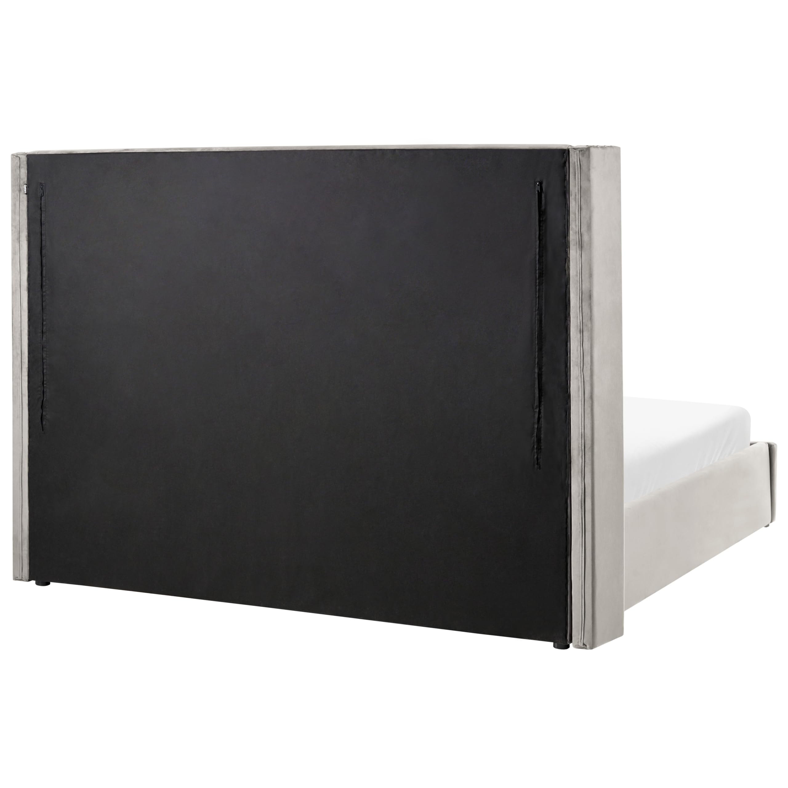 beliani-betten-lubbon-samtbett-180x200-hellgrau-mit-bettkasten image 7