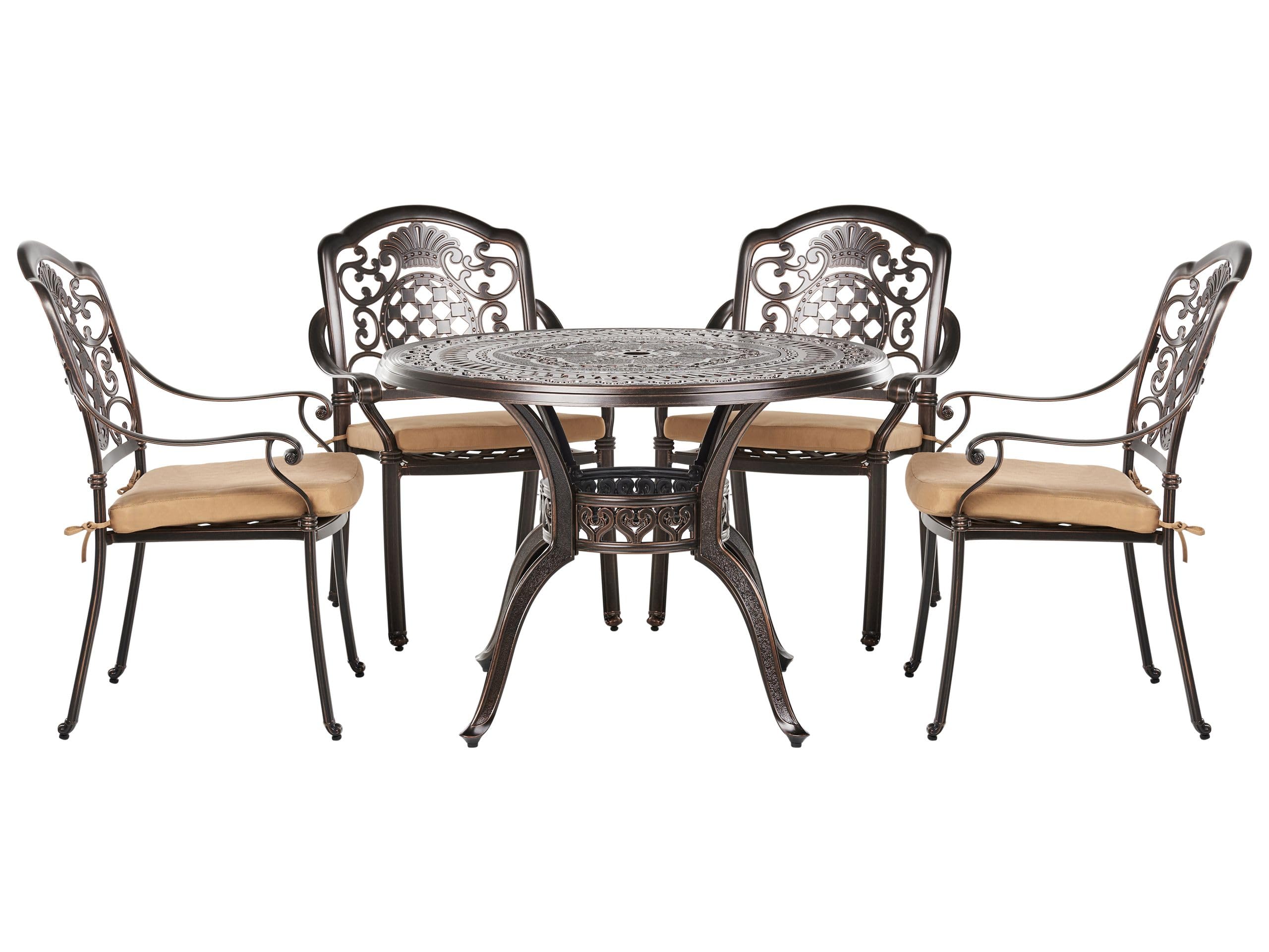beliani-salento-gartenm-bel-set-dunkelbraun-tisch-4-st-hle image 1