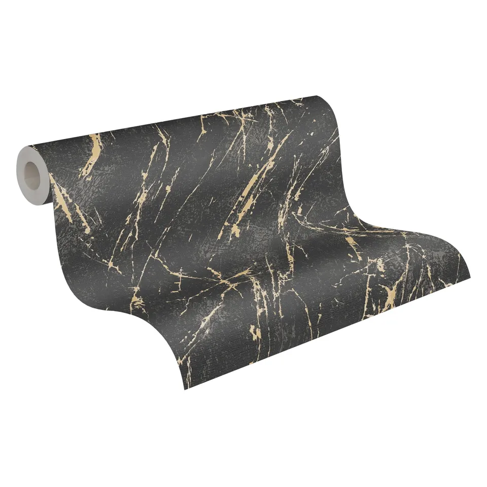 a-s-cr-ation-putz-vliestapete-schwarz-gold-metallic image 1