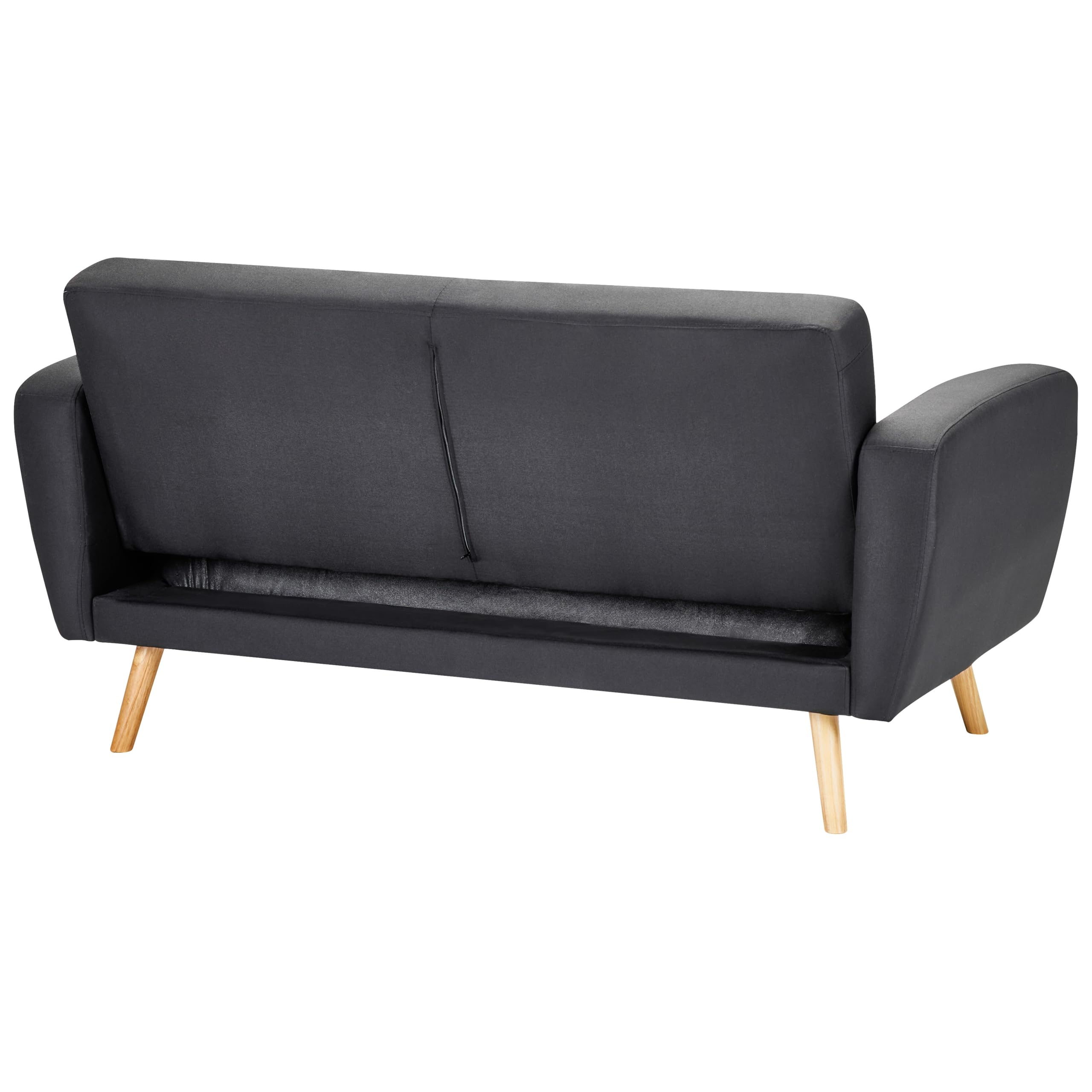 beliani-florli-2-sitzer-schlafsofa-schwarz-155-cm-stoff image 7