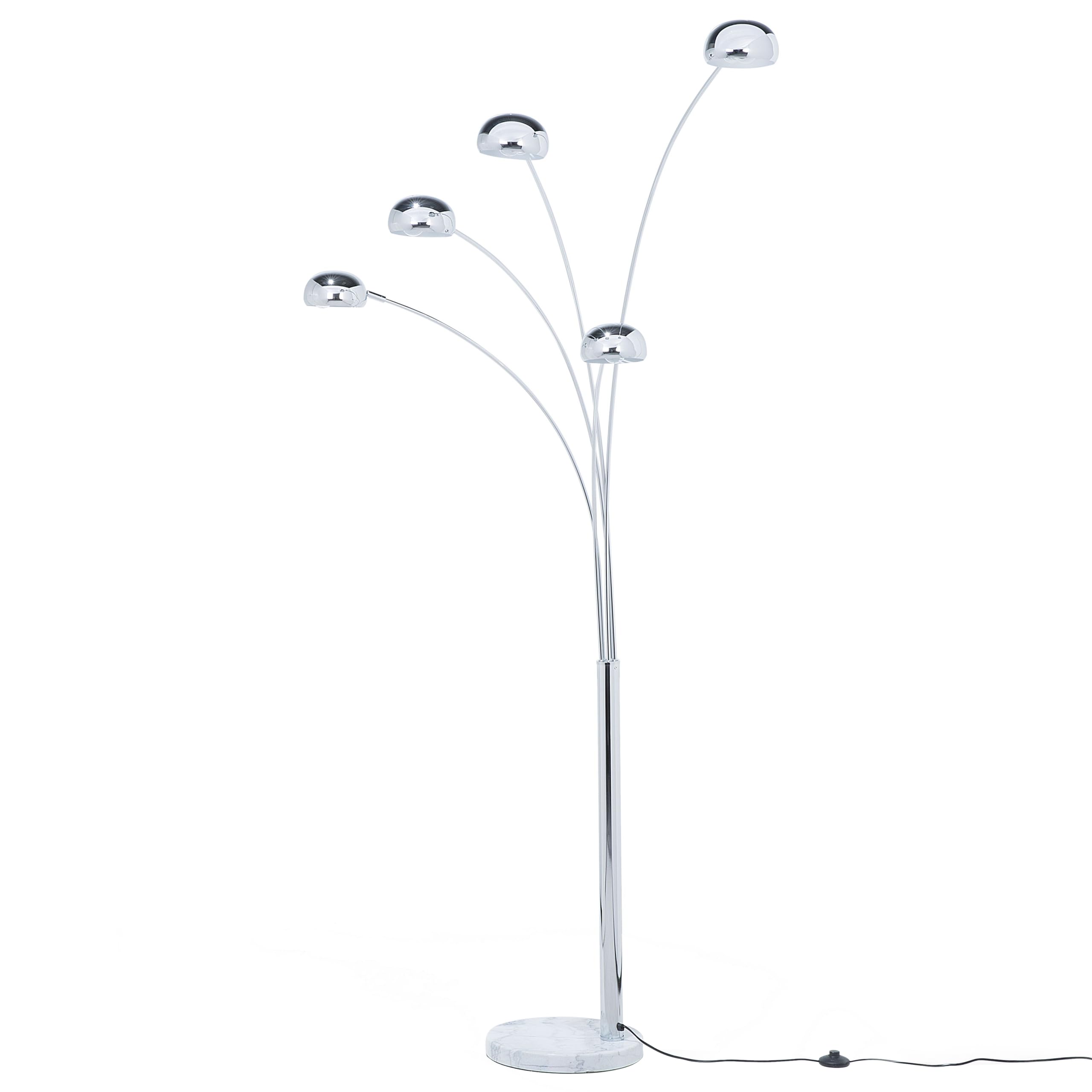 beliani-flinders-stehlampe-5-flammig-silber-metall-212-cm image 5