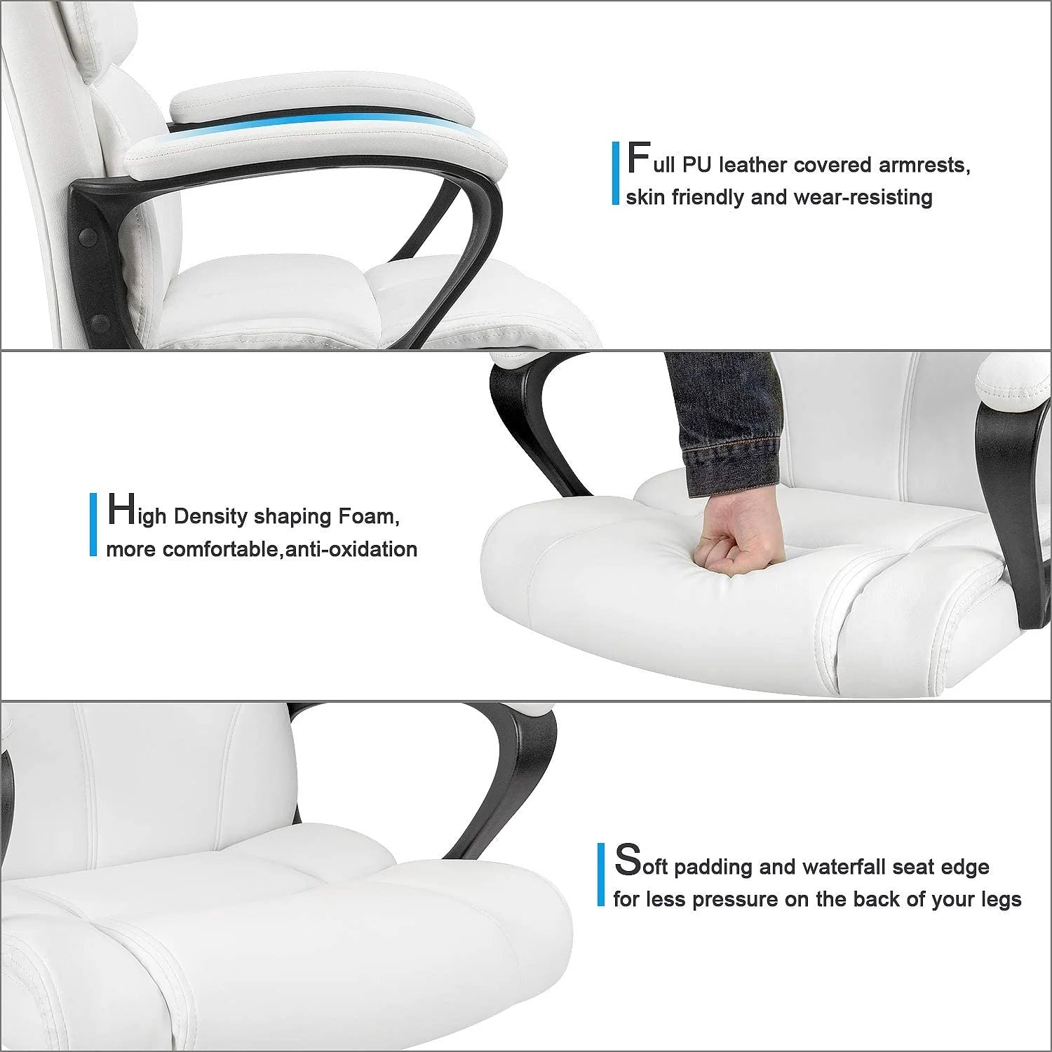 homall-office-leather-chair-b-rostuhl-schwarz-2 image 6