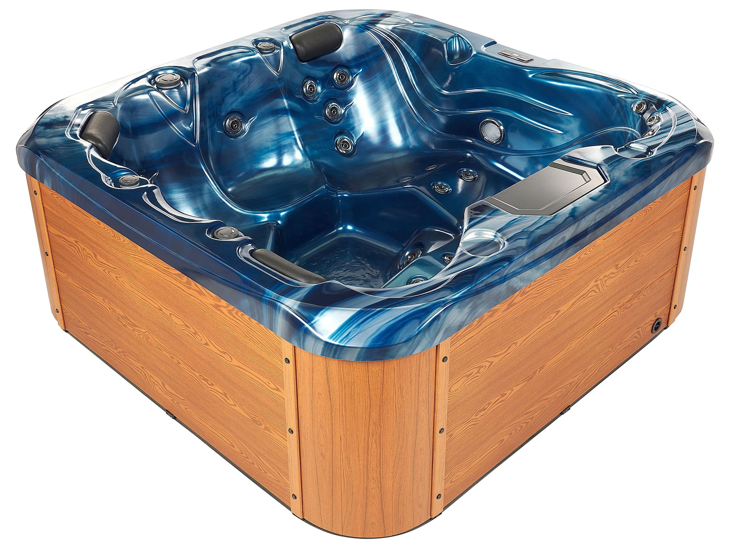 beliani-lastarria-whirlpool-200x200-blau-mit-led-und-massage image 1