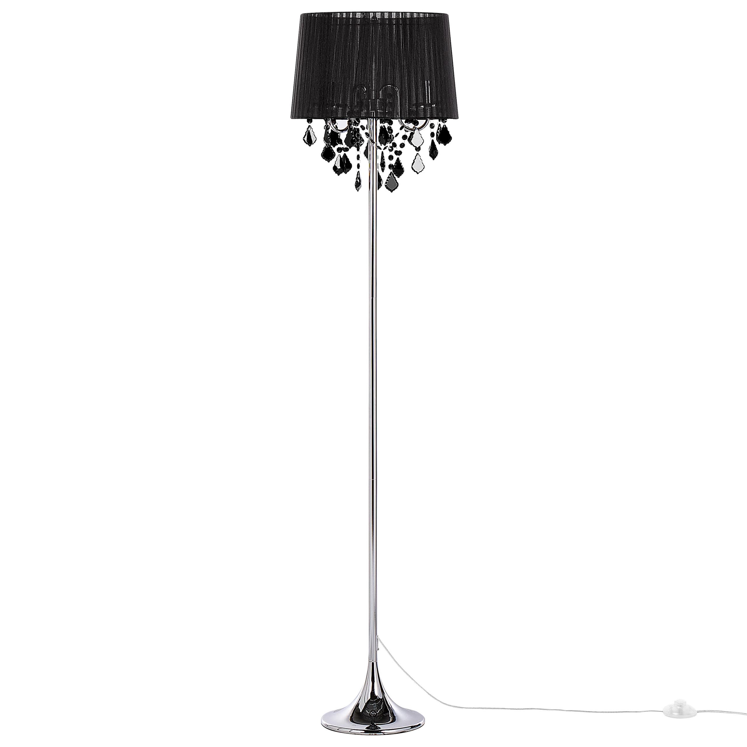 beliani-evans-stehlampe-170-cm-schwarz-kristall-3-flammig image 3