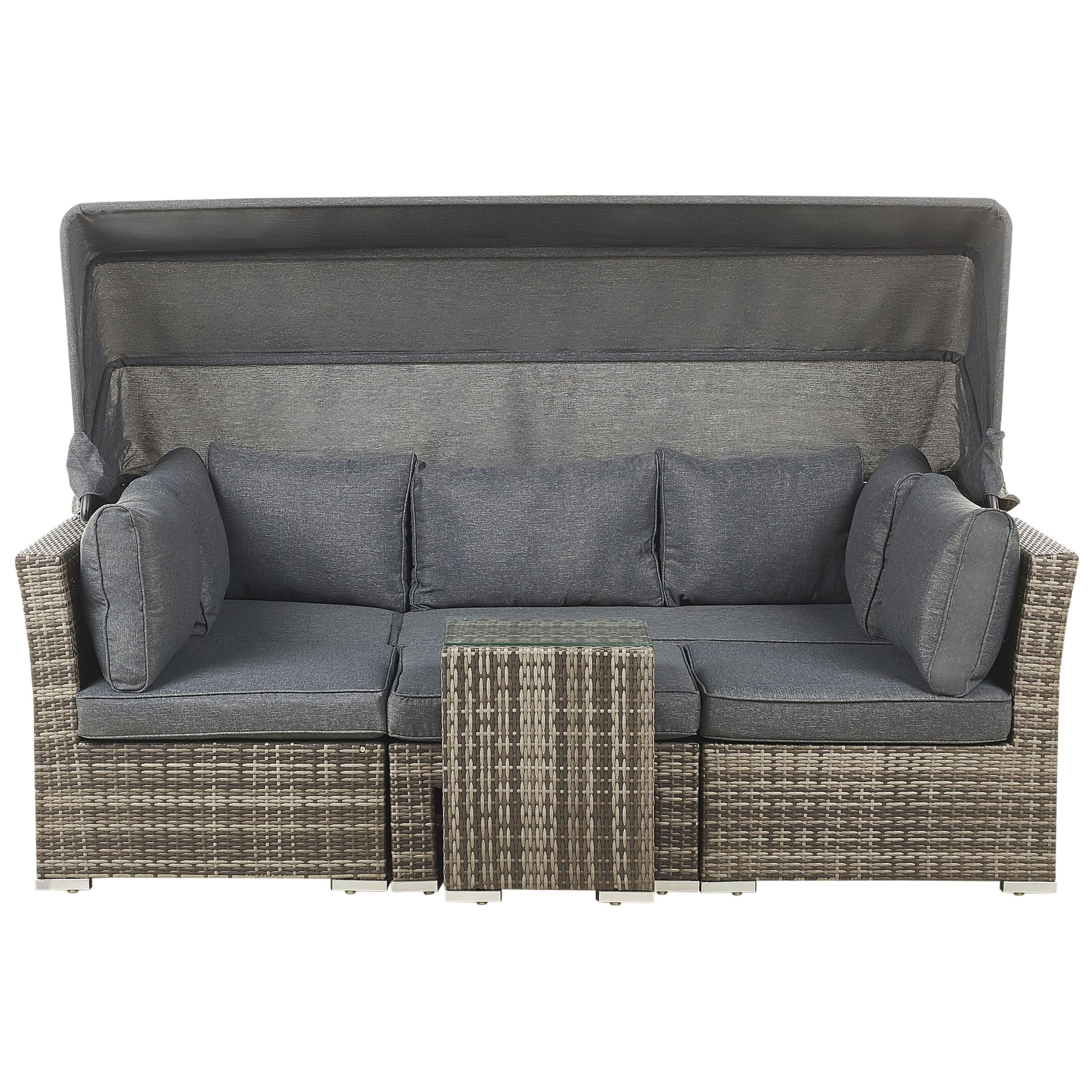 beliani-corte-loungeset-5-teilig-braun-grau-polyrattan-glas image 8