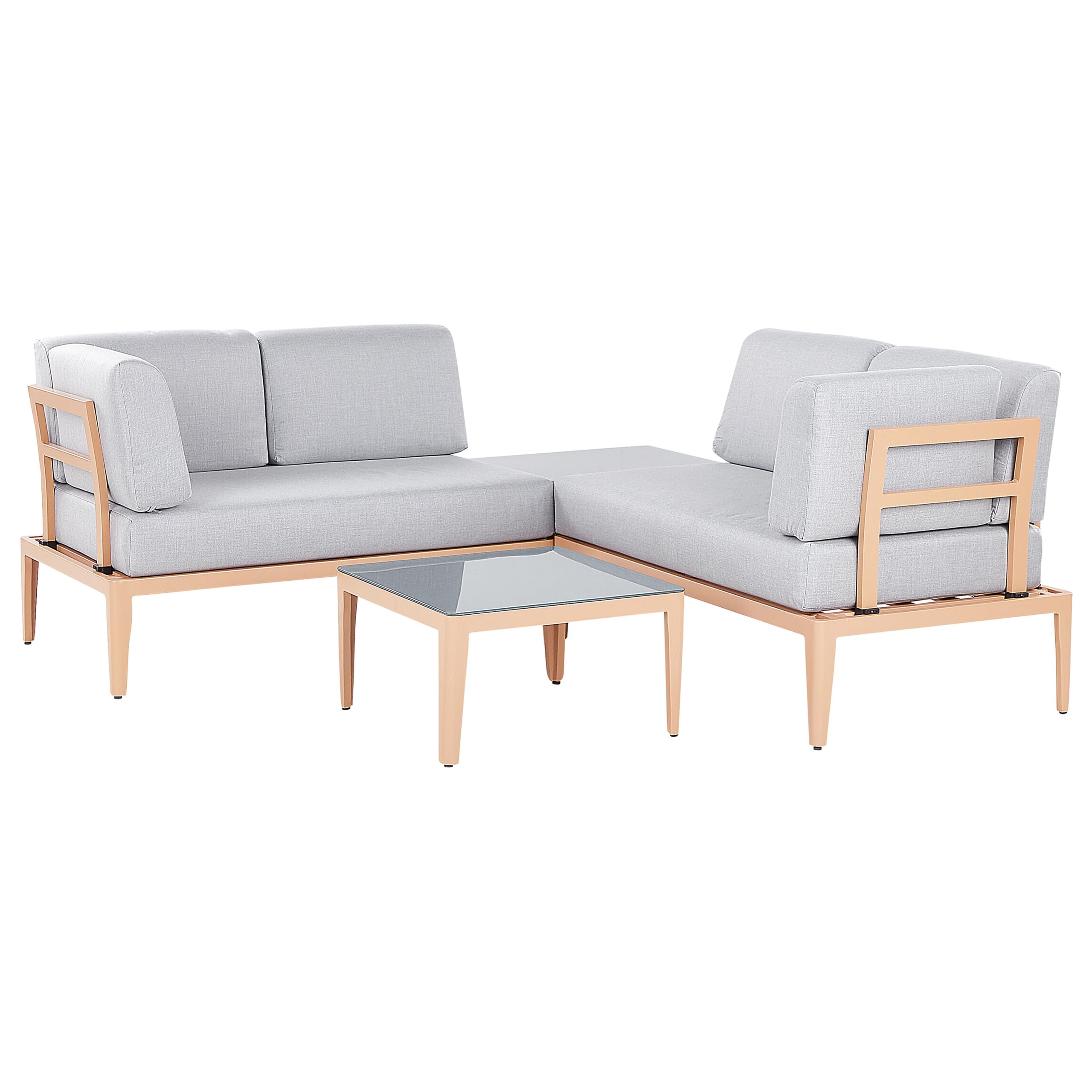 beliani-rima-iii-lounge-set-aluminium-6-sitzer-grau image 6