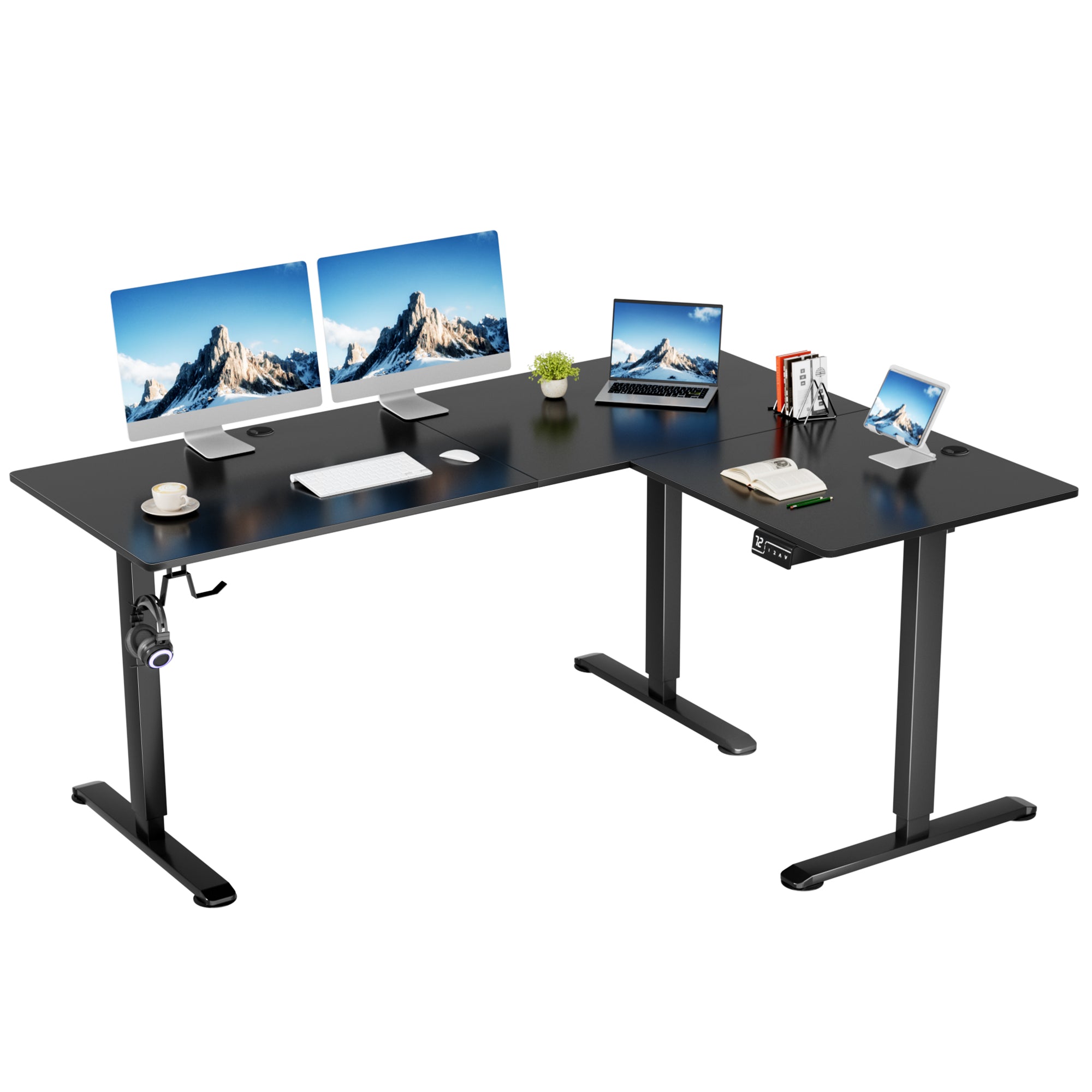 homall-standing-desk-l-form-elektrischer-schreibtisch-schwarz-l image 5