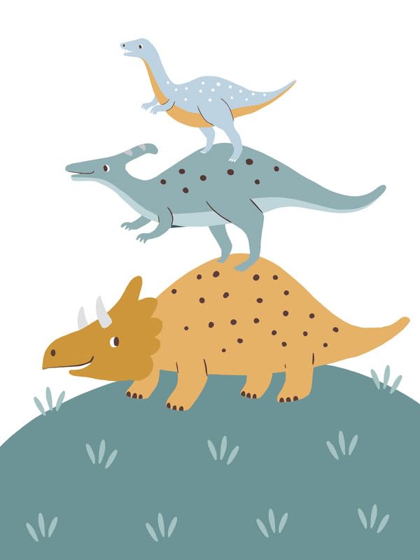 a-s-cr-ation-leinwandbild-dinosaurier-beige-blau-30x40-cm-dd129448 image 6