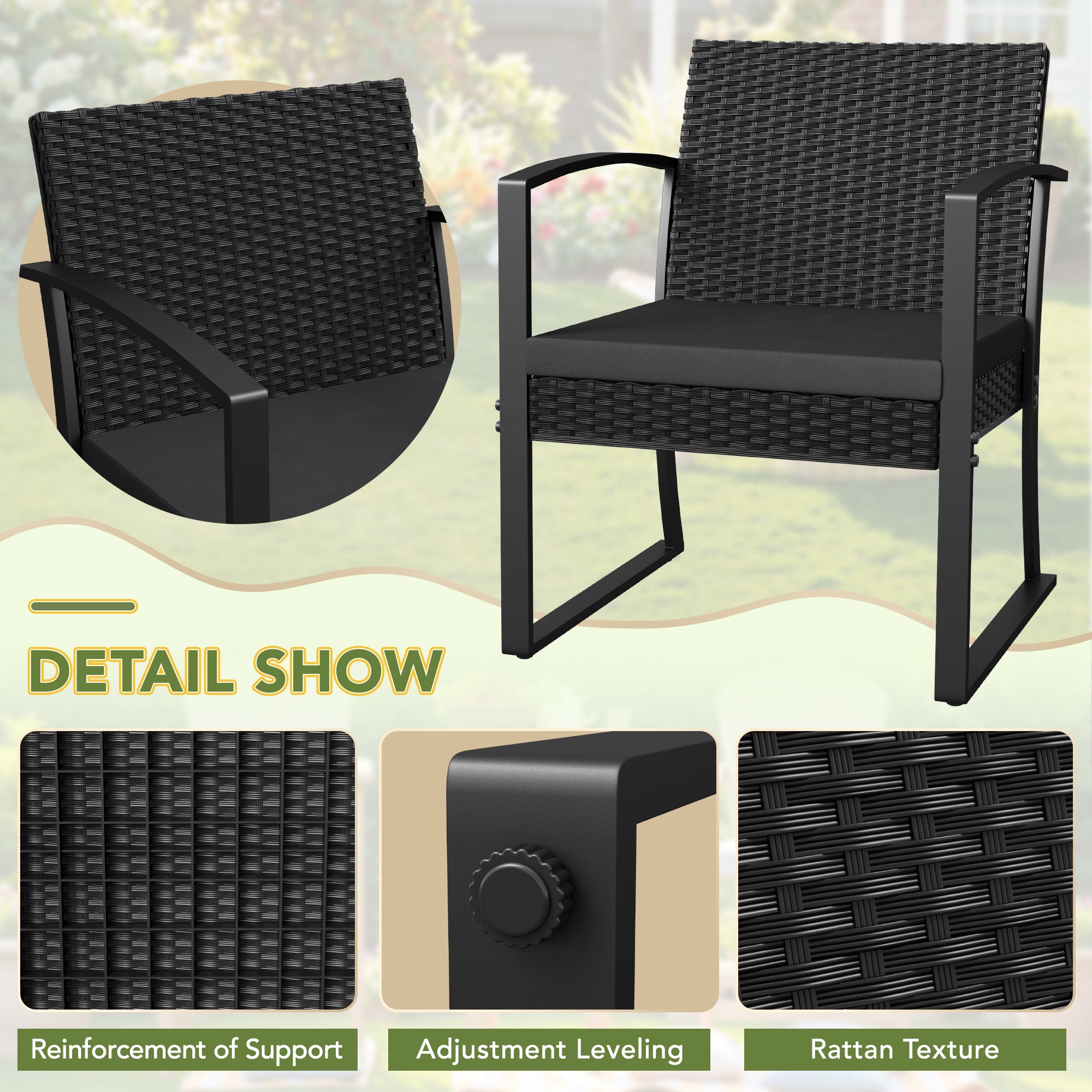 homall-patio-furniture-rattan-set-schwarz-3-teilig image 6