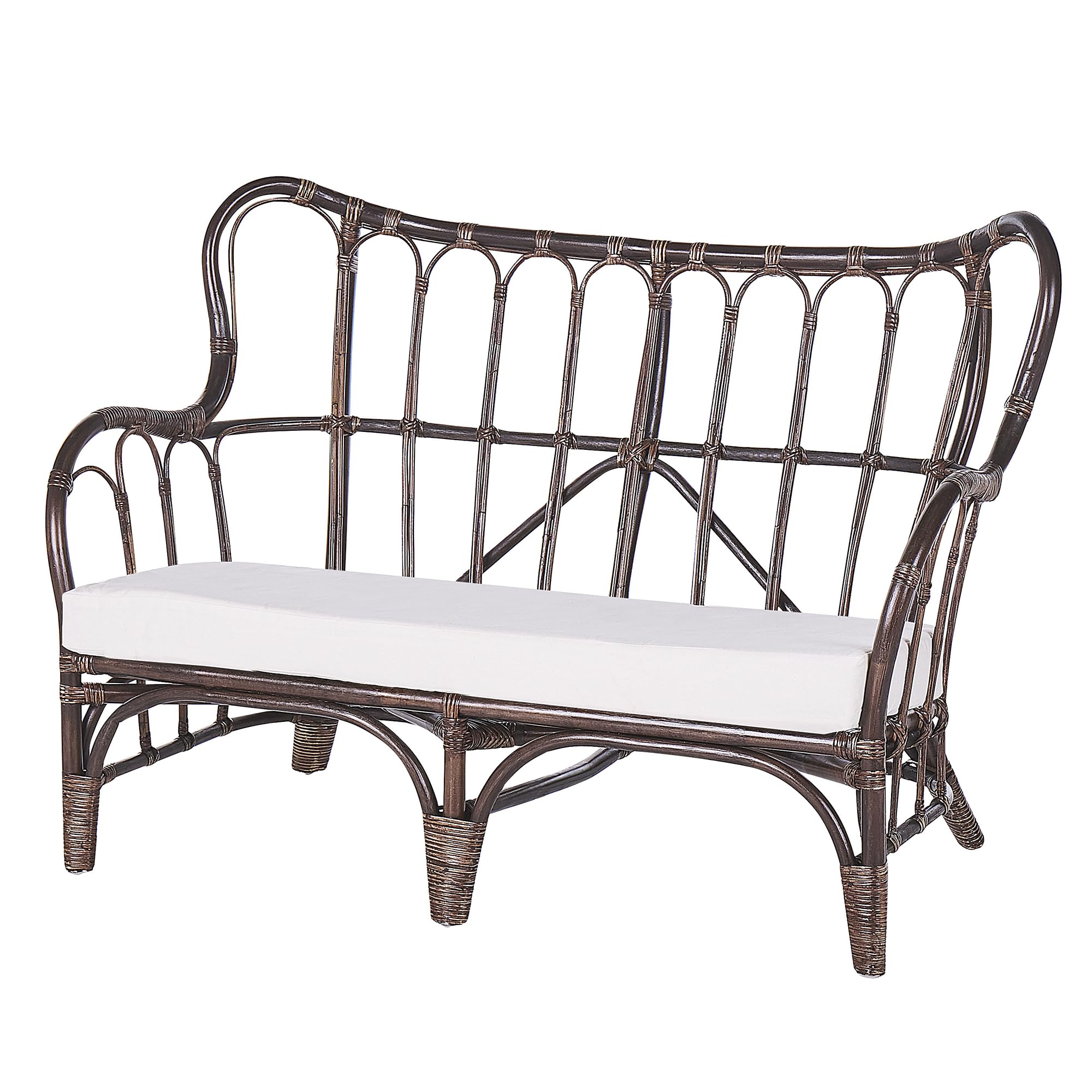beliani-brindisi-lounge-set-rattan-4-sitzer-dunkelbraun-beige image 5