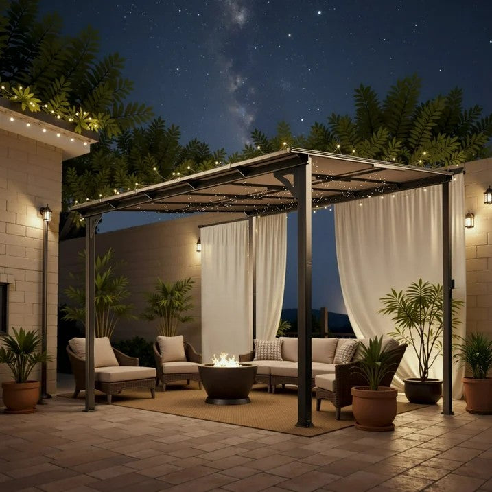 homall-patio-furniture-wand-pavillon-3x3-m-alu-polycarbonat image 8