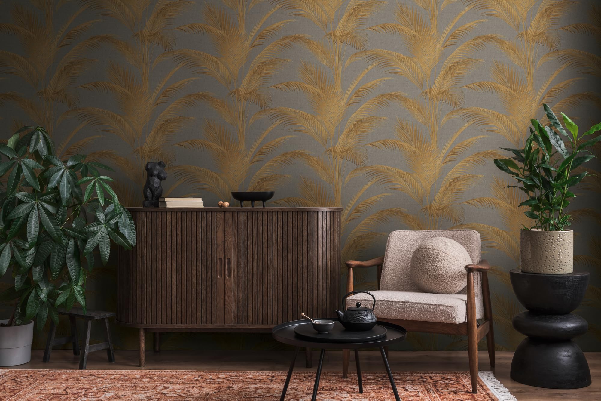 a-s-cr-ation-livingwalls-vliestapete-palmen-grau-gold image 6