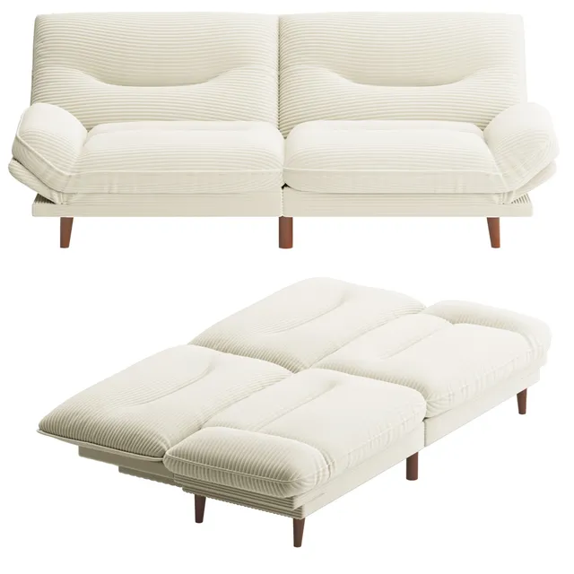 homall-sofa-futon-schlafsofa-grau-stoff-verstellbar image 1