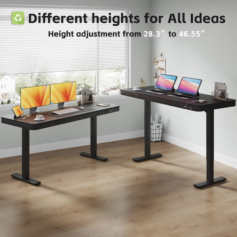 homall-standing-desk-schreibtisch-48-schwarz-h-henverstellbar image 2
