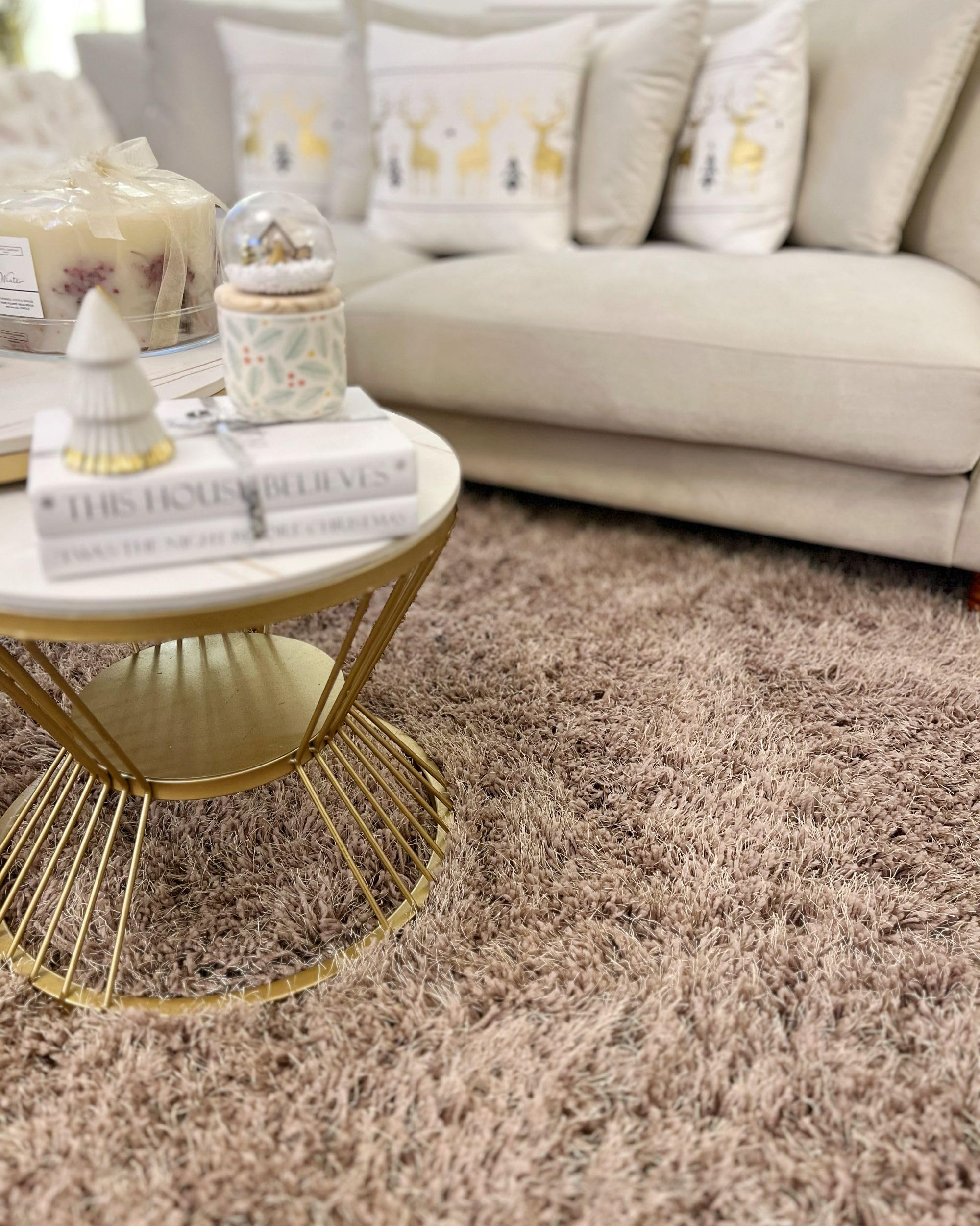 beliani-cide-hochflor-teppich-140x200-beige-shaggy image 2