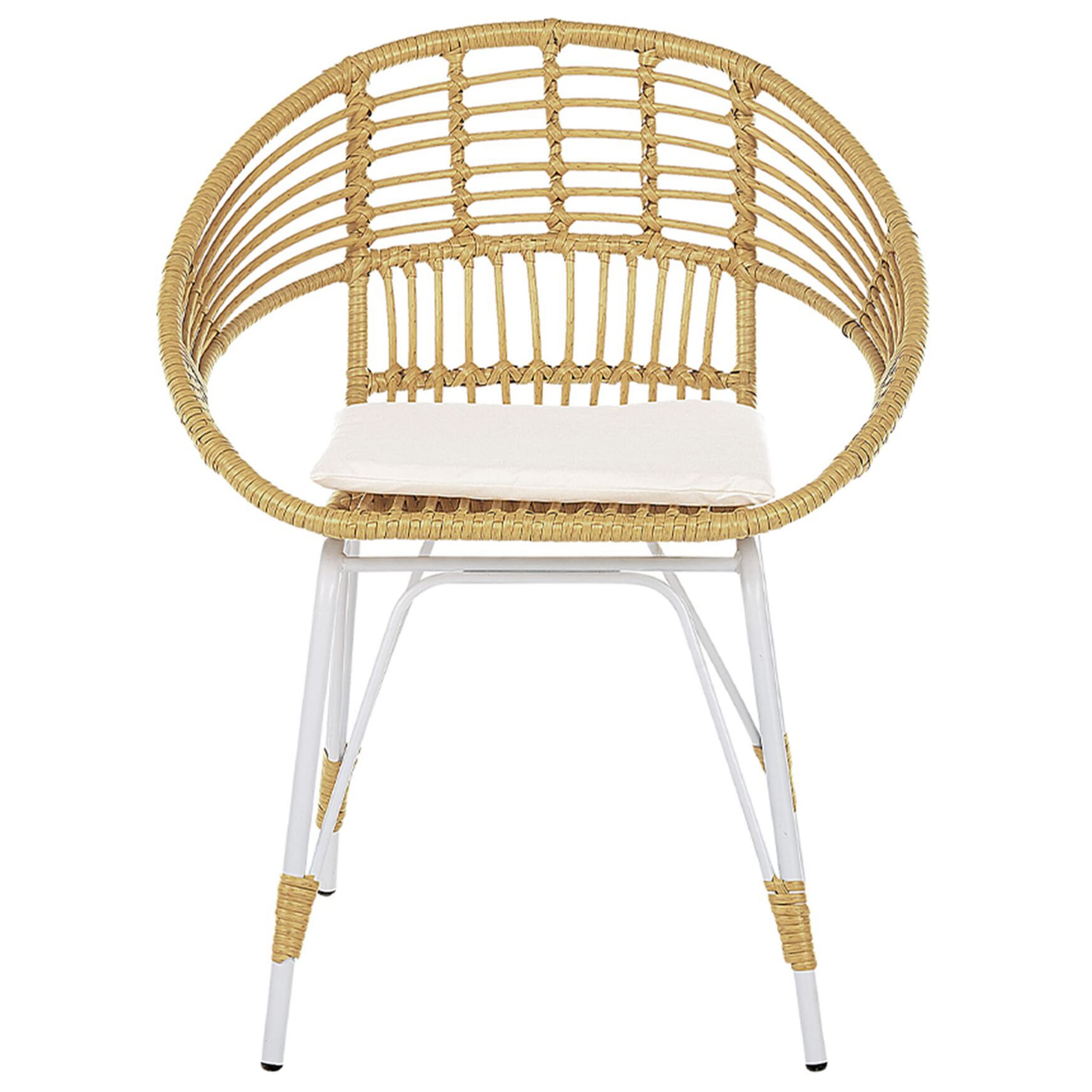 beliani-pellaro-balkonset-rattan-hellbraun-beige-2-sitzer image 3