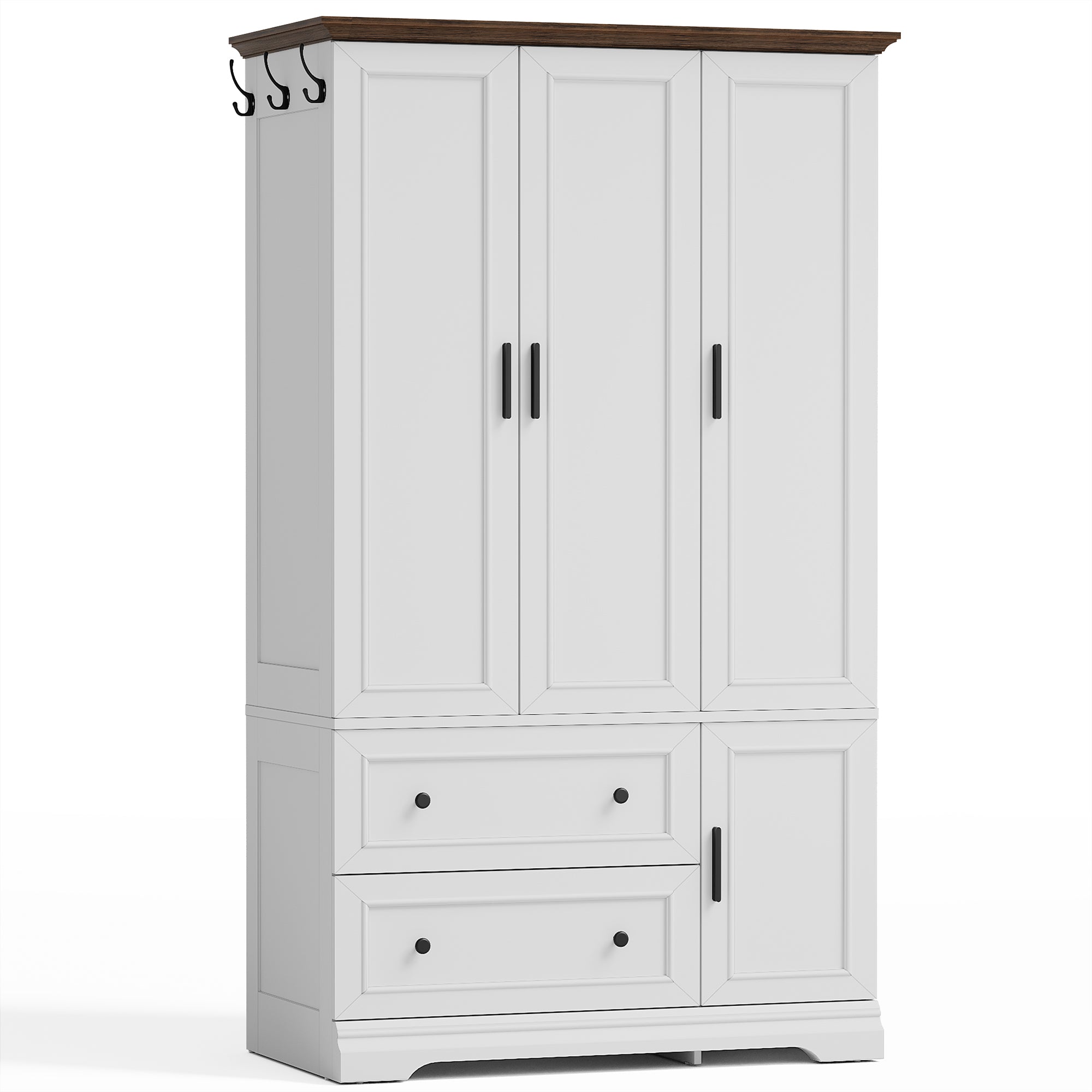 homall-bedroom-kleiderschrank-wei-3-t-rig-mit-schubladen image 3