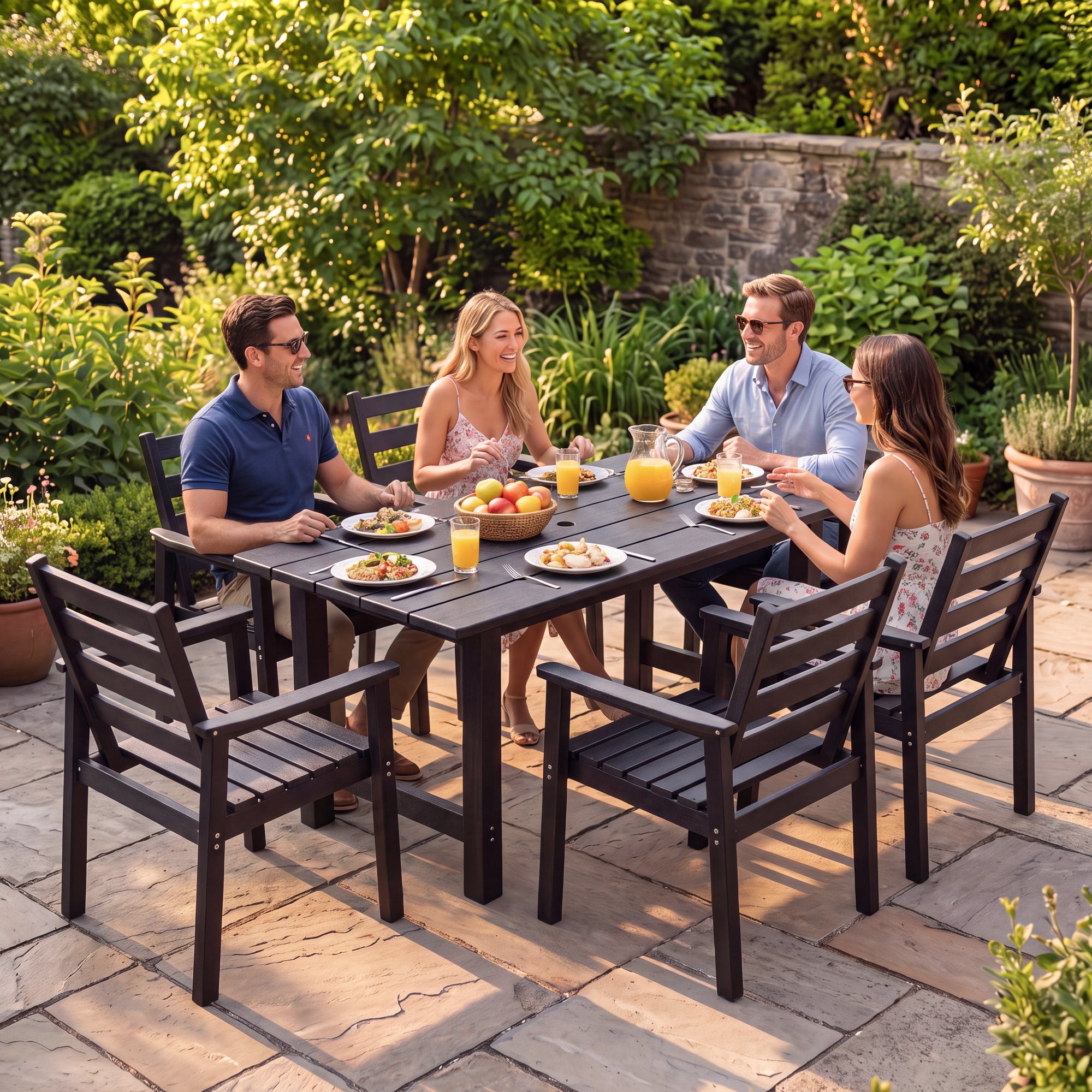 homall-patio-furniture-essgruppe-7-teilig-schwarz-hdpe-schirmloch image 3