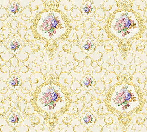 a-s-cr-ation-chateau-5-vliestapete-creme-metallic-10-05m image 8