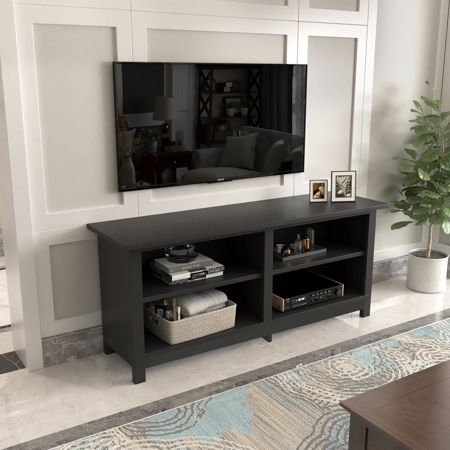 homall-tv-stand-lowboard-fernsehtisch-grau-f-r-65-zoll image 8