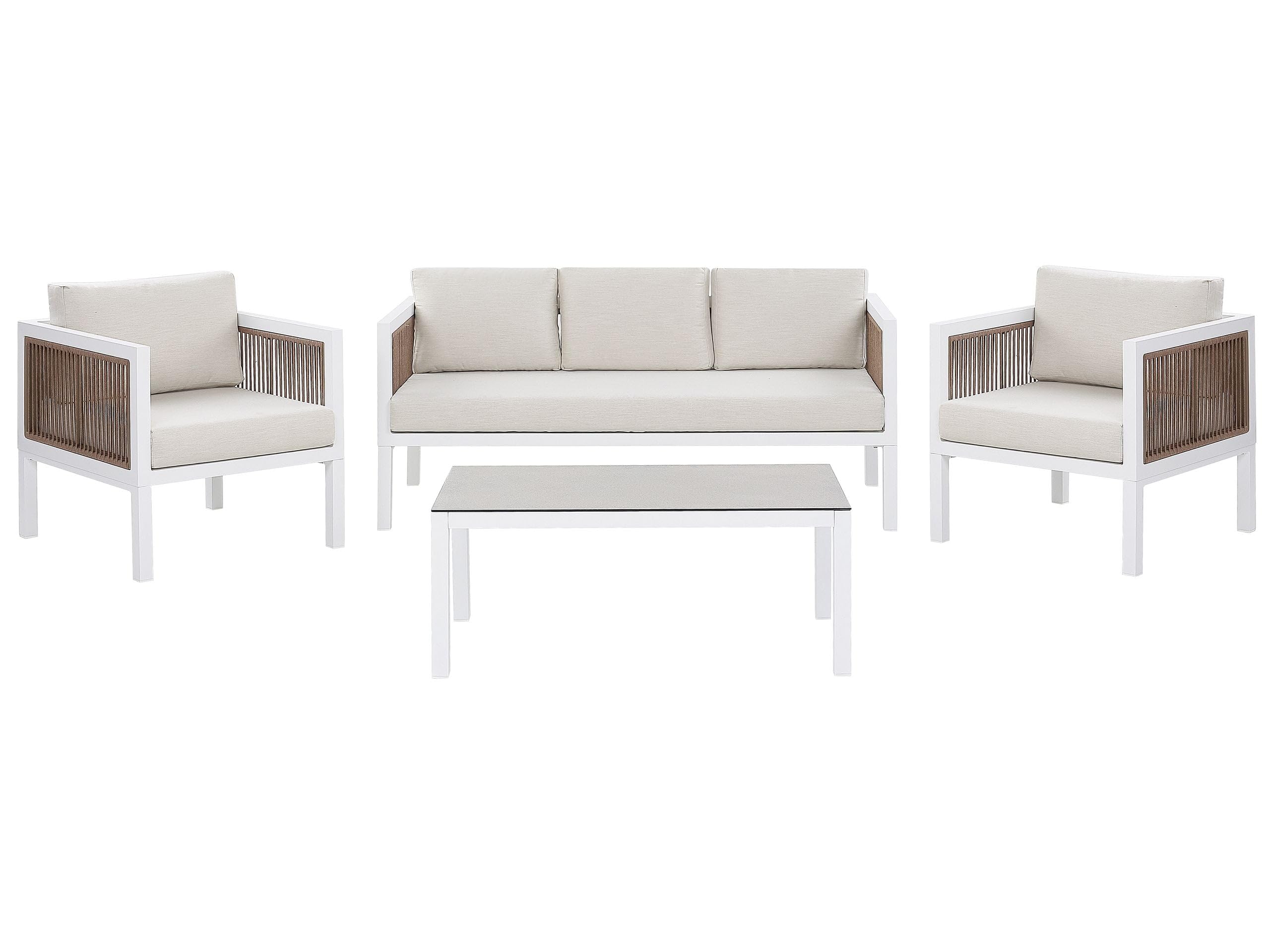 beliani-borello-garten-lounge-set-wei-beige-5-sitzer image 1