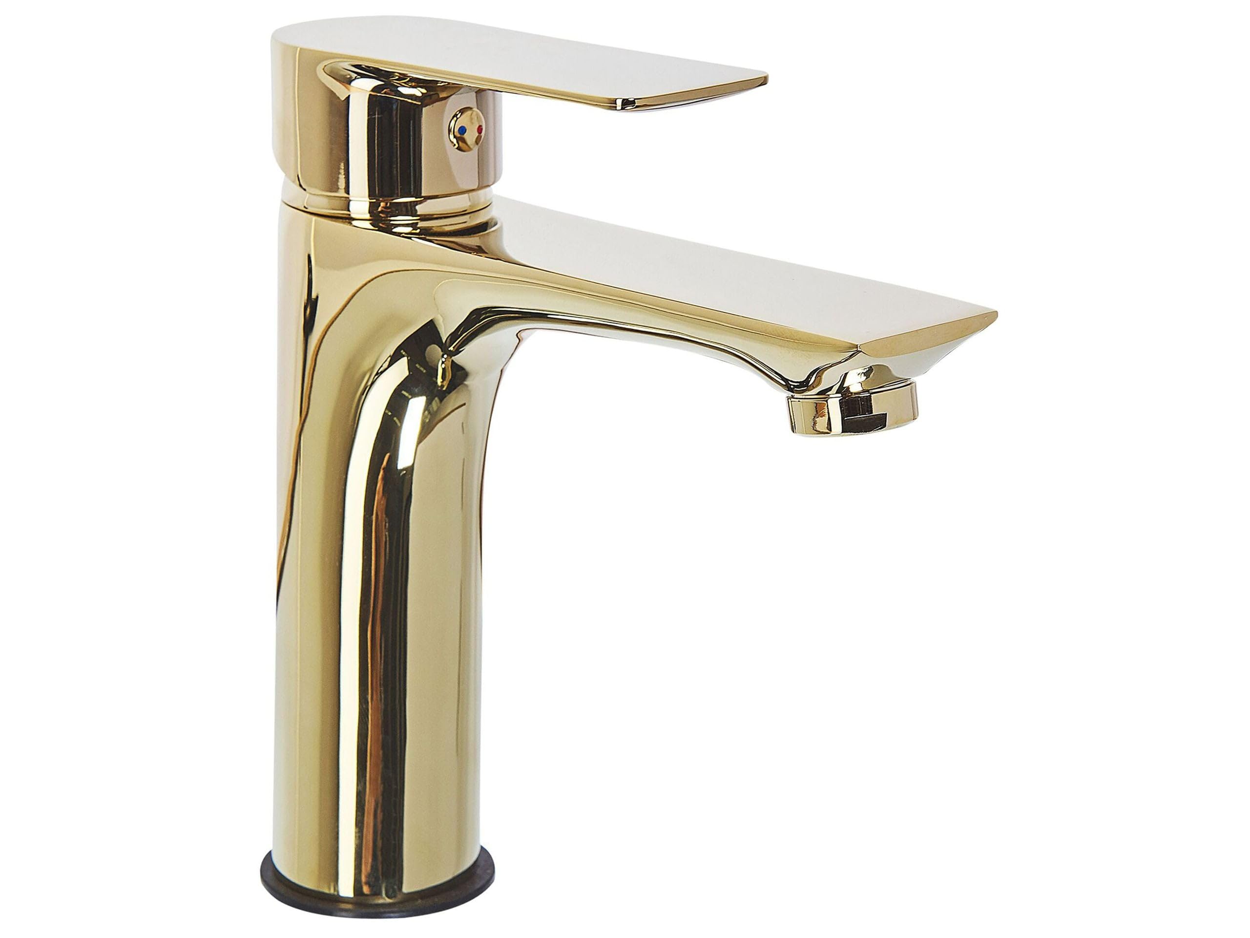 beliani-berloi-wasserhahn-messing-gold-waschtischarmatur-gl-nzend image 1
