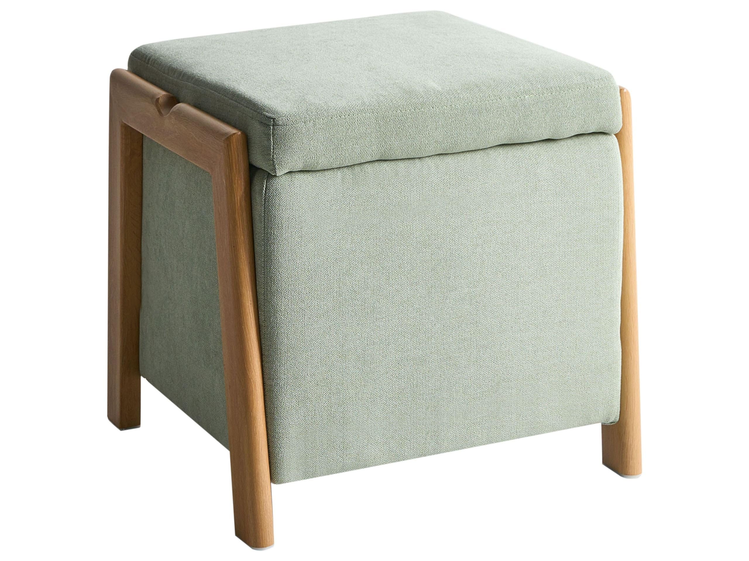 beliani-edland-pouf-40x40-stauraum-stoff-hellgr-n image 1