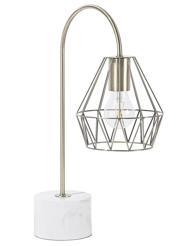 beliani-mooni-tischlampe-medium-gold-metall-marmor-e27 image 1