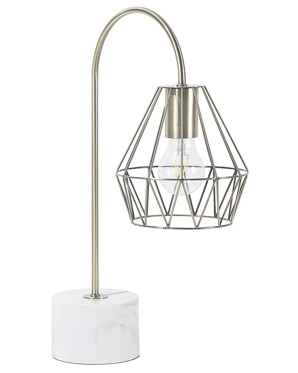 beliani-mooni-tischlampe-medium-gold-metall-marmor-e27 image 1